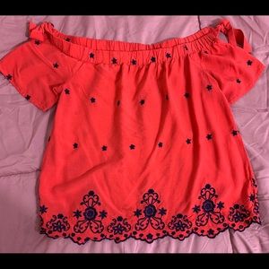SOLD Womens/Juniors off the shoulder blouse size L